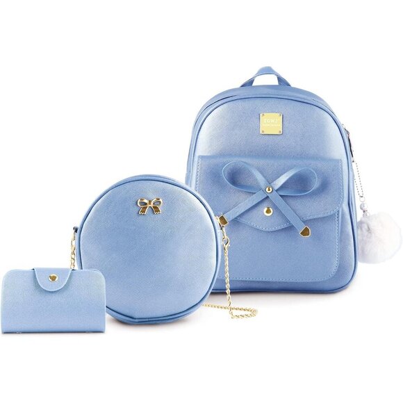 Handbags - Fashionable Mini Backpack, Crossbody Bag & Wallet Set - Perfect Gift Idea